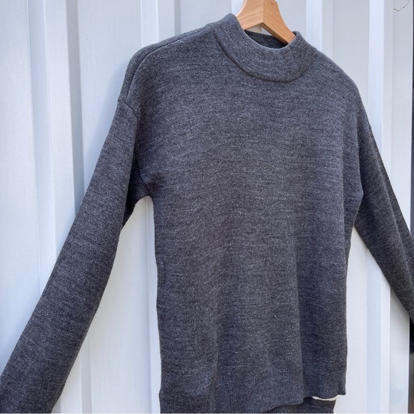 Calia Top Sweater Mock Neck Knit Womens XS Gray Long Sleeve - Picture 8 of 9